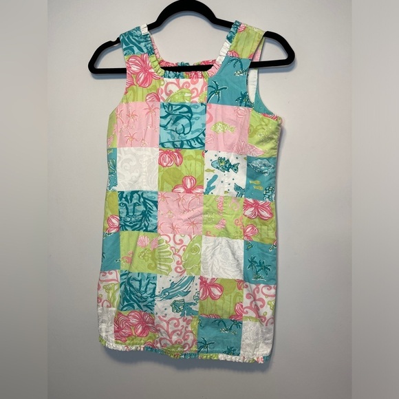 Lilly Pulitzer Vintage White Label Patchwork Dress Sz 14 - Picture 2 of 10
